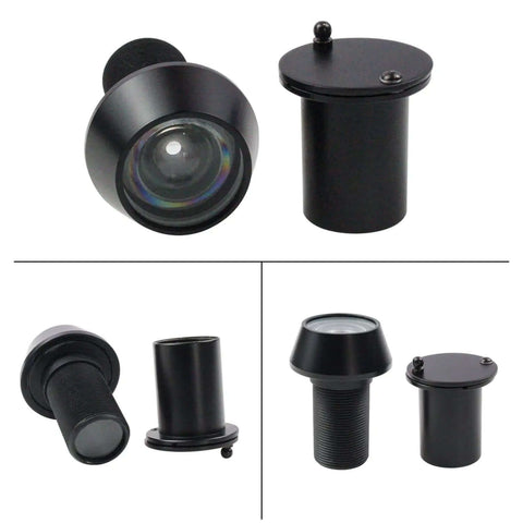 Solid Brass 220-Degree Door Viewer Peephole With Heavy Duty Rotating Privacy Cover Ultra Wide HD Lens Fits Doors From 1 3/8 To 2 23/64 Inches Great For Home Office Hotel Security Black