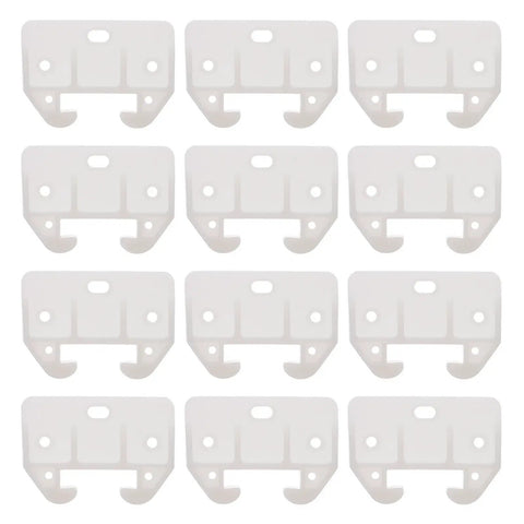 12 Pack Plastic Drawer Slides for Furniture Replacement Rails, easy install with no tools needed, durable plastic guides