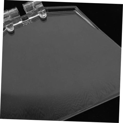 Close-up of 4 pack transparent bench grinder guard shields eye shield replacement for workshop use, durable protective covers