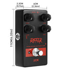 Riffer High Gain Distortion Guitar Pedal With True Bypass For Front Of Amp Or Effects Loop Brutal Saturation And Wide Gain Range