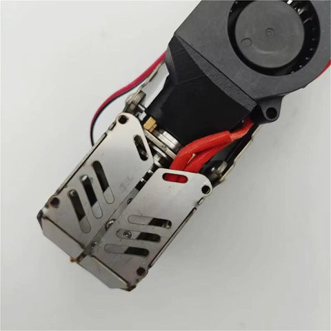 Heavy Duty 3D Printer Pellet Extruder DIY Kit showing stainless steel nozzle and wiring details for custom filament making.