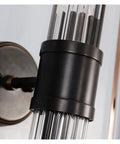 Close-up of Modern Black Wall Sconces Bring A Smooth Chill Vibe With Classic Glass Shades, showcasing sleek design and sturdy build.