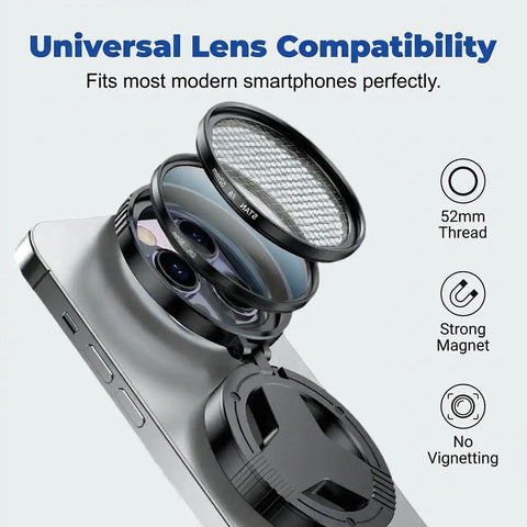 Magnetic CPL Phone Camera Filter Kit With Quick Mount Polarizing Filter upgraded anti glare filters on smartphone lens