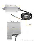12V Self-Contained Marine Hydraulic Actuator For Jack Plates And Tilt And Trim Systems 5 Inch Stroke shown in measurements