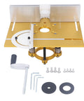 Heavy Duty Aluminum Trimming Flip Plate With Smooth Milling Guide Table Insert For Rock Solid Woodworking Router Lift Mount.