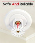Top Tier Two Pack Pendent Fire Sprinkler Heads Built Hella Solid Featuring Half Inch Npt American Threads For Straightforward Residential Or Commercial Jobs Ul Cul Fm Certified Gear You Want, shown installed on ceiling.