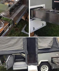 Beefy Extra Long Full Extension Drawer Slides 60 To 80 Inches Heavy Duty with Lock showing installed use in outdoor kitchen setup
