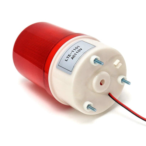 Industrial LED Rotating Strobe Warning Light 110V AC Red Emergency Tower Lamp With 72 Flashes Per Minute ABS Body
