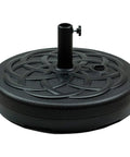 Water Filled 55 Lb Patio Umbrella Base Stand Heavy Duty Round Outdoor Base With UV Stabilized Polymer Construction And Corrosion Resistant Steel Tube, Easy To Fill And Move When Empty