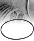 Lathe Drive Belt With High Elasticity For No Nonsense Quiet Operation Rubber Replacement Belt 5M375 shown in front of machine gears