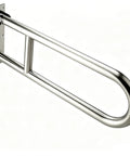 Foldable 24 Inch Stainless Steel Grab Bar For Toilet And Shower Wall Mounted Safety Bar 1.25 Inch Diameter Polished Finish