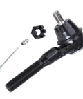 Front 6 Piece Drag Link And Tie Rods Kit For 97 06 Jeep Wrangler Upgrade With Outer Drag Link, Front Tie Rods And Adjusting Sleeves, Heavy Duty Steering Repair, Easy Install For Off Road Ready Beefed Up Performance; black steel tie rod end with hardware