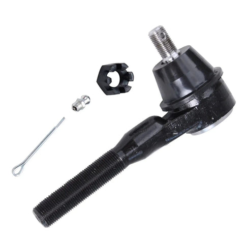 Front 6 Piece Drag Link And Tie Rods Kit For 97 06 Jeep Wrangler Upgrade With Outer Drag Link, Front Tie Rods And Adjusting Sleeves, Heavy Duty Steering Repair, Easy Install For Off Road Ready Beefed Up Performance; black steel tie rod end with hardware
