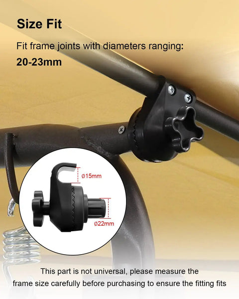 Two Pack Porch Swing Canopy Fittings For 20 To 23 mm Frame Joints Garden Plastic Replacement Parts For Outdoor Patio Canopy Swings