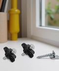 Super Cool DIYEAH 2 Pack Lawn Mower Handle Knob Screw Bolt Replacement Kit With Perfect Fit Durable Plastic And Metal Parts For Quick Install And Easy Removal To Keep Your Outdoor Mowing Smooth And Safe. black plastic and metal mower handle knobs with screws on white table
