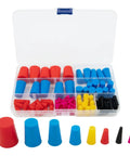 Hot Shot Silicone Rubber Tapered Plugs 105Pcs High Temp Masking Kit For Powder Coating Auto Body Work Durable Cone Assortment Tools case