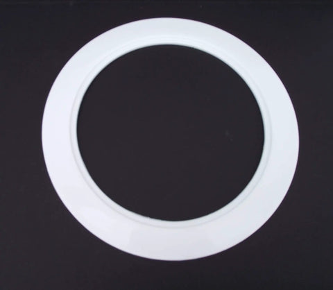 Five Pack White Trim Ring For Six Inch Recessed Lights No Fuss Easy Install Oversized Hole Cover on black background