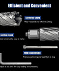 Pro Edge 6pc annular cutter set with Weldon shank for magnetic drill press; 1" depth, 1/2"–1-1/16" diameter.