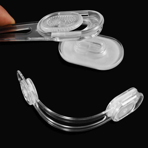Two Pack Clear Reptile Terrarium Slider Lock Featuring Heavy Duty Adhesive Mount No Drill Needed For Bearded Dragon Cages And Cabinet Latches, transparent plastic design.