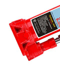 Heavy Duty Top Shelf Rock Solid Two Ton Hydraulic Bottle Jack Smooth Manual Car Lift For Garage And Shop, red steel design close-up