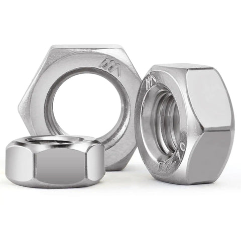 Heavy Duty 227 Piece Metric Hex Nuts Kit M3 M4 M5 M6 M8 M10 M12 with 304 Stainless Steel 18-8 Finish External Hex Nuts Set