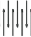 Top Shelf Replacement Pen Tips For Kindle Scribe And Premium Stylus, 10 black nibs arranged in a row, fiber felt material.