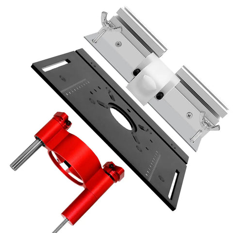 Dead Nuts Secure Router Table Lift System For 2.51 To 2.56 Inch Motors Smooth Height Adjustment Heavy Duty wood router lift components layout.