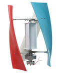 100W 12V Vertical Axis Wind Turbine Generator With Auto Brake And Magnetic Levitation For Home Use, colorful blades detail