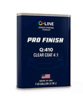 Front view of Pro Finish Q:410 Clear Coat 4:1 can by O-Line, 1 gal, USA-made