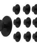 20 Pack Plastic Black Adhesive Cabinet Handles Self Sticking Drawer Knobs Pull Handles for Drawers Cupboards