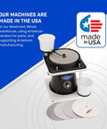 8 Inch Pro Grade All U Need Lapidary Machine For Stone Cabbing And Polishing, Glass And Crystal Flat Lap, Gemstone Shaper, Rock Polisher Kit, Cabbing Grinder, 115V Only, Heavy Duty Direct Drive One Quarter HP from USA