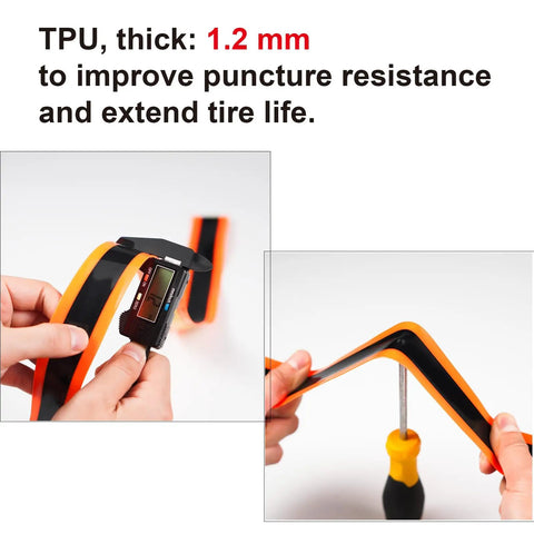 TPU 1.2mm Self Adhesive Bike Tire Liners Puncture Proof Shield for Mountain MTB Road Gravel Bikes 18 20 24 26 27.5 28 29 700C 40mm Anti Puncture Tube Protector