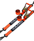 Beefy Heavy Duty Car Tie Down Straps 2 Inch Wide By 96 Inch Long 2 Pack With Twisted Snap Hooks PROSeries 3300 Pound Safe Working Load