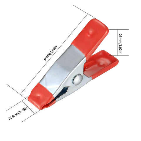 Heavy Duty 2 Inch Metal Spring Clamps Set with Rubber Tips for Secure Fast Grip