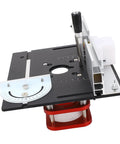Rock Solid Router Table Base Kit With Hella Adjustable Aluminum Design And Quick Top Shelf Mounting For Universal 64 To 66Mm Motors smooth hand crank with precision measurements.