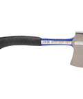 All Steel Camp Axe With Shock Absorbing Handle And Flat Beveled Face, Slip Resistant Grip, Made In The USA, Includes Sheath And Nail Slot