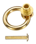 Brass Ring Drawer Pulls Set 2 Pieces 0.79 Inch Gold Tone Cabinet Knobs And Drawer Rings With Screws For Dresser Closet Cupboard