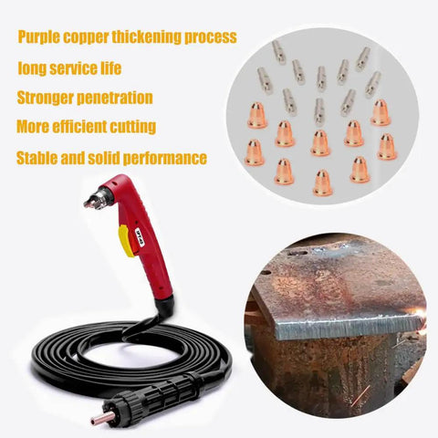 20-Piece Plasma Cutting Torch Tip And Electrode Kit for IPT-60 PT-60 PT40 S25 S45 with 0.9mm nozzles and electrodes