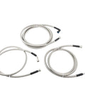 Slick Flexible Braided Stainless Steel Fuel Line Replacement Kit For Chevy Equinox And GMC Terrain Models 2010 Through 2012 trio of fuel lines.