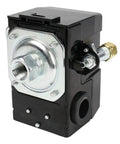 Side view of Built Tough Air Compressor Pressure Switch Control, 26 Amp, Single Port, 135-175 PSI Range, NPT 1/4 Inlet