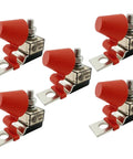 Heavy Duty 100 Amp IP66 Waterproof Fuse Block Kit With 5/16 Inch Stud Terminals For RV Car Boat Crane And Charging Stations Five Pack Durable Ceramic PPS Housing Delivers Reliable Battery Protection On The Move, five red fuse blocks