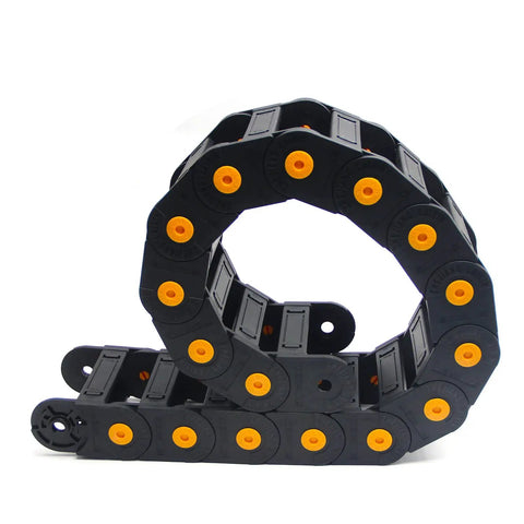 Open Type Drag Chain Cable Carrier With End Connectors For Electrical CNC Router Machines Internal 35x100mm Bend Radius R100