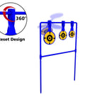 Beefy Three Eighths Inch Auto Reset Spinner Target For Centerfire Handguns Up To.44 Magnum with 360-degree reset design.