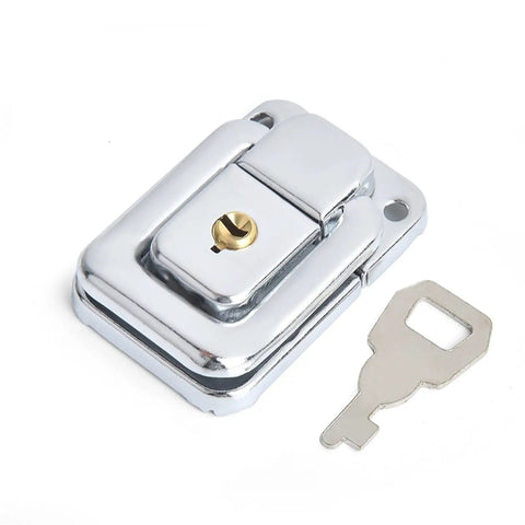 Durable Spring Loaded Latch Catch Toggle Hasp For Cabinet Boxes Sliding Doors And Windows Made From Mild Steel Heavy Duty Simple Lock Hardware Tool Accessory with key