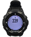 Graviton Color Dive Watch Computer With Full Color MIP Display showing compass interface, black bezel, wearable timepiece for divers.