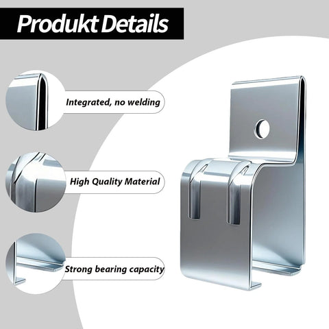 Heavy Duty Box Rail Hanger Bracket For Exterior Barn Doors Durable Wall Mount Bracket Compatible With Most Standard Barn Door Rail Systems Silver Finish 4 Pack For Secure Flexible Installation shown with design details.