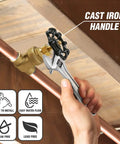 Installing Heavy Duty 1/2 Inch Gate Valve With Sweat Connection in pipeline, showing cast iron handle, lead free bronze body, non rising stem