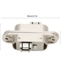 Front view of Hidden Door Hinges Invisible Hinge With Three Way Adjustable And 180 Degree Swing Zinc Alloy Concealed Hinge for cabinets.