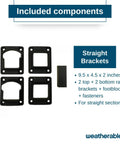 Stanford Aluminum Railing Brackets For Indoor And Outdoor Use, Built To Last And No Fuss, black bracket kit