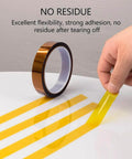 High Temperature Polyimide Tape For PCB And CPU Protection, 1 Mil Kapton Style Heat Shield With Silicone Adhesive, residue-free demonstration